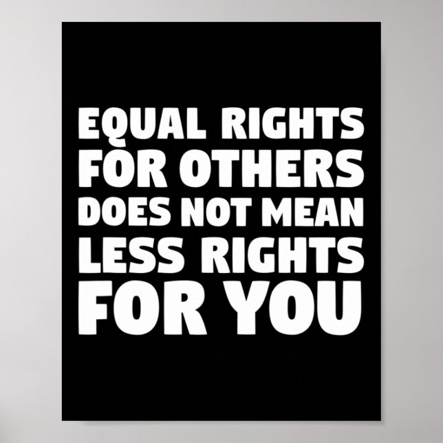 Poster Não significa menos direitos para você protestar c (Frente)