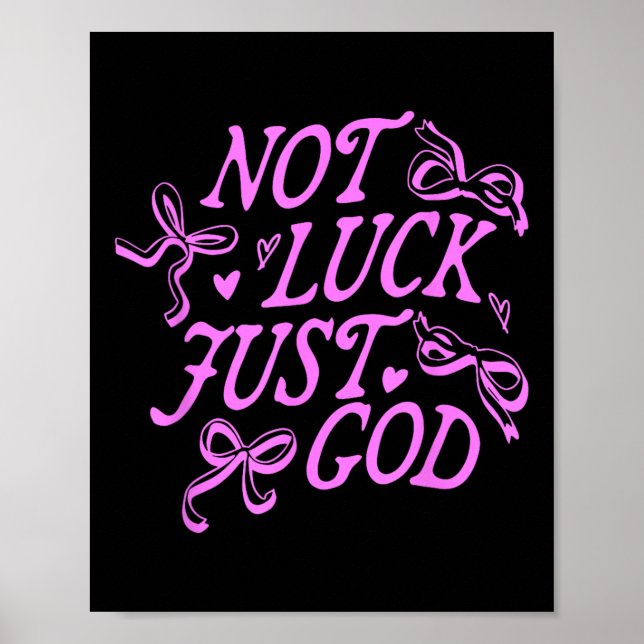 Poster Não Sorte Apenas Deus Jesus Cristo Design  (Frente)