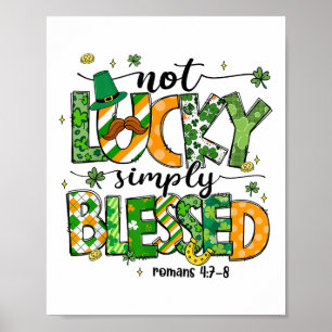 Poster Não Sortuda Simplesmente Abençoada Faith Chr De Di