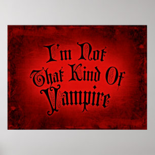 Pôster Não sou esse tipo de vampiro