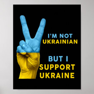 Poster Não sou ucraniano, mas apoio a Ucrânia Eu apoio a