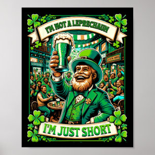 Poster Não Sou Um Leprechaun Sou Apenas Camisa Curta Dia