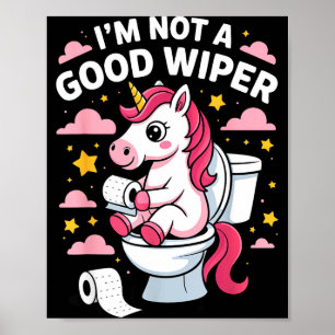 Poster Não Sou Um Unicórnio Limpa Bem Humor de Banheiro E