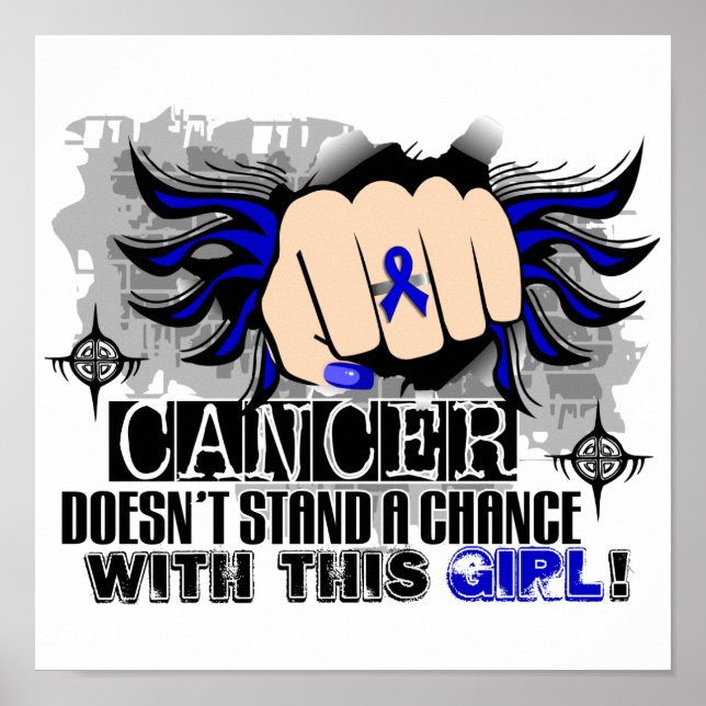 Pôster Não suporta um Cancer Colon de Chance (Frente)