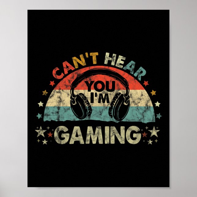 Poster Não te ouço, estou a jogar com o Gift do Jogador d (Frente)