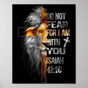 Poster Não tema, pois estou com você isaiah 41_10 leão de