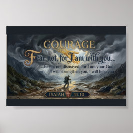 Poster Não Temas, Pois Estou Contigo | Arte de Parede Isa
