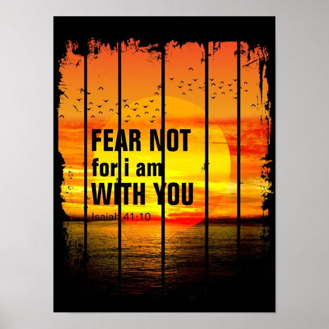 Poster NÃO TEMAS, POIS EU ESTOU CONTIGO (isaiah 41:10) (Frente)