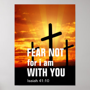 Poster NÃO TEMAS, POIS EU ESTOU CONTIGO (isaiah 41:10)