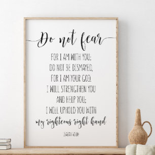 Poster Não Tenha Medo De Eu Estar Com Você, Isaiah 41:1