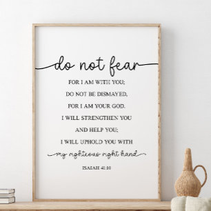 Poster Não Tenha Medo De Eu Estar Com Você, Isaiah 41:10