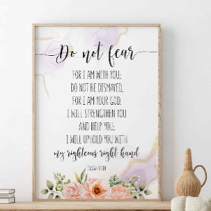 Poster Não Tenha Medo De Eu Estar Com Você, Isaiah 41:10