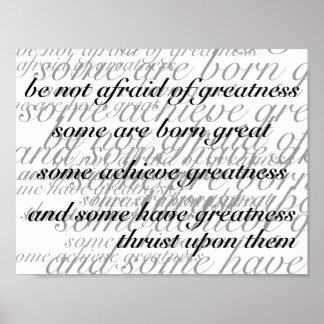 Pôster Não tenha medo de grandeza