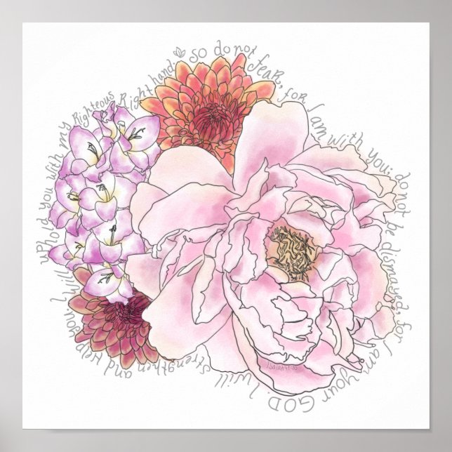 Poster Não tenha medo de uma citação inspiradora bíblia I (Frente)