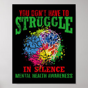 Poster Não Tenha Que Lutar Em Silêncio A Saúde Mental Awa