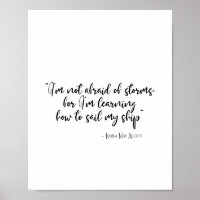 Não tenho medo de tempestades As mulheres citam