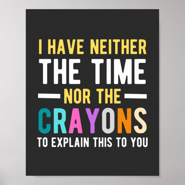 Poster não tenho tempo nem lápis para explicar (Frente)