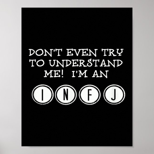 Poster Não tente me entender, eu sou um Infj (Frente)