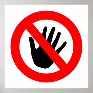 Pôster Não tocar