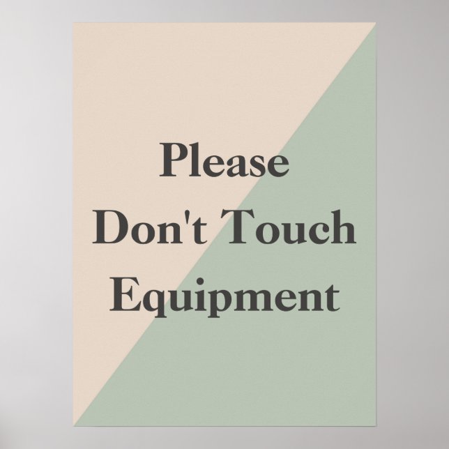 Poster Não Tocar Equipamento Limite Profissional (Frente)