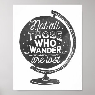Poster Não todo o aqueles que Wander é viagem perdido d