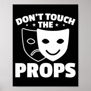 Poster Não Toque A Equipe De Bastidores De Teatro Técnico