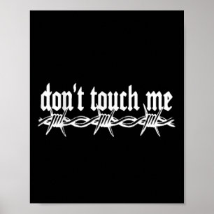 Poster Não Toque Em Mim Barbed Wire Introduvert Art Tatto