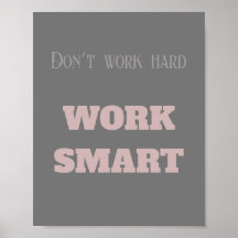 Não trabalhe no duro trabalhe com metas de texto m