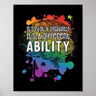 Poster Não Uma Deficiência Um Autismo Diferente De Habili