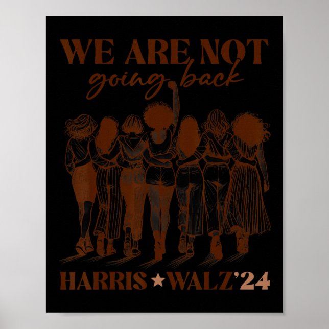 Poster Não Vai Voltar A Votar Harris Eleição Democrática (Frente)