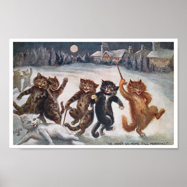 Poster NÃO VAMOS PARA CASA ATÉ MANHÃ, Louis Wain (Frente)