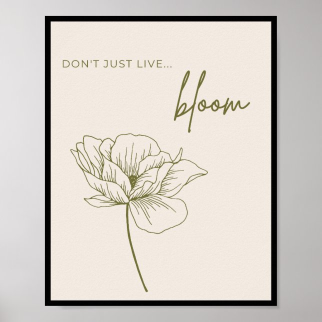Poster Não viva, Bloom (Frente)