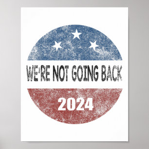 Poster Não Voltando Harris 2024 Votar Para Kamala Harris
