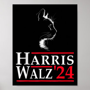 Poster Não Voltando Para A Eleição De Kamala Harris Cat L