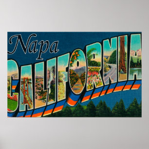 Pôster Napa, letra ScenesNapa de CaliforniaLarge, CA