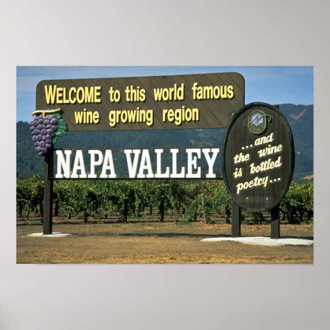 Poster Napa Valley, California, EUA (Frente)