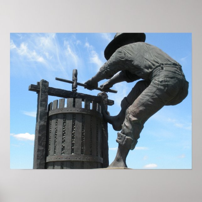 Poster Napa Valley Wine Press/Crusher Monuument (Frente)