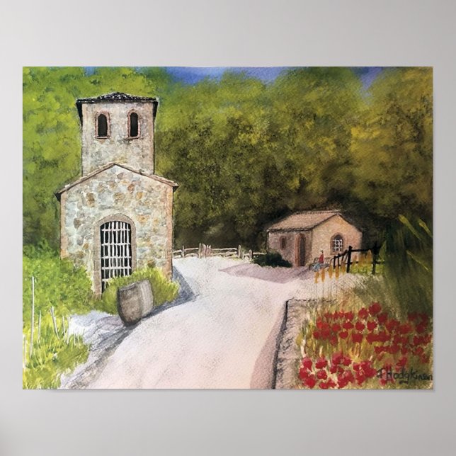 POSTER NAPA VALLEY WINERCOLOR DE ÁGUA (Frente)