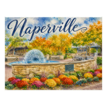 Naperville Illinois Fonte Dandelion Riverwalk