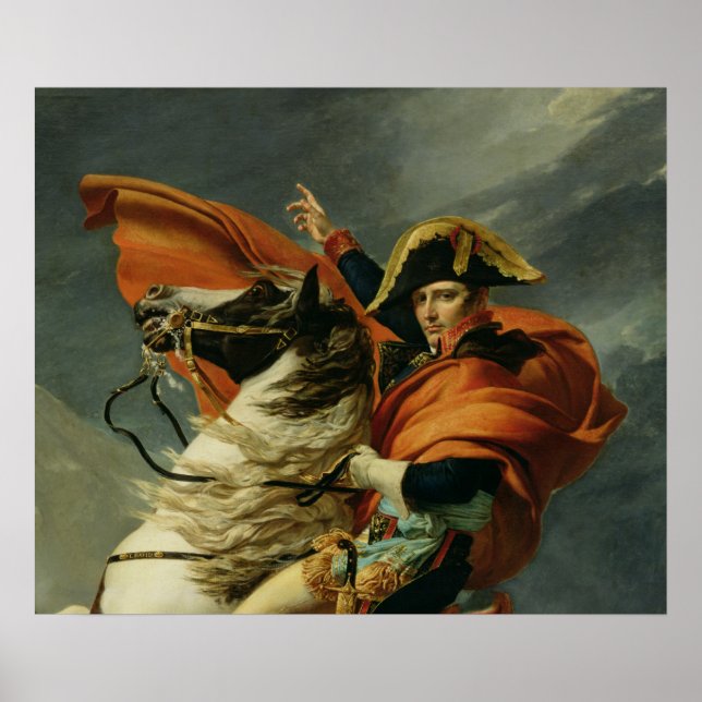 Poster Napoleão atravessando os Alpes (Frente)