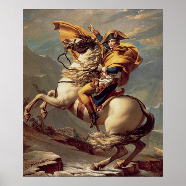 Poster Napoleão atravessando os Alpes (Frente)