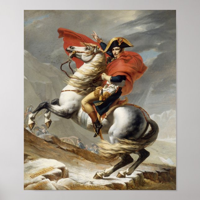Pôster Napoleão atravessando os Alpes — Jacques-Louis Dav (Frente)