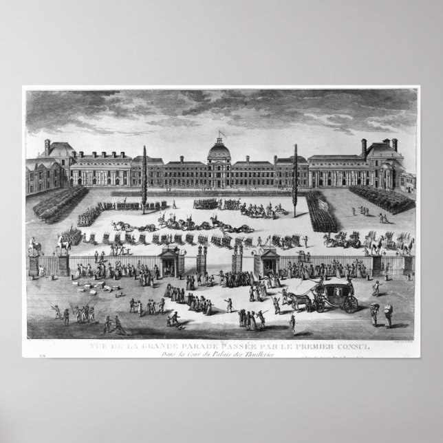 Poster Napoleão Bonaparte Primeiro Cônsul, Revisando Trop (Frente)