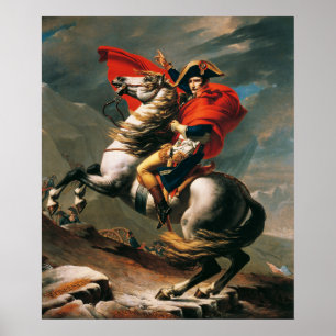 Poster Napoleão Cruzando os Alpes Pintura Clássica a Óleo