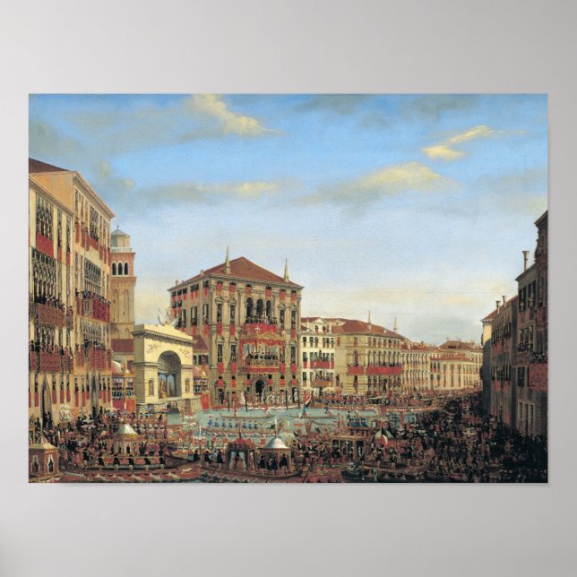 Poster Napoleão I Presidindo sobre uma Regata em Veneza (Frente)