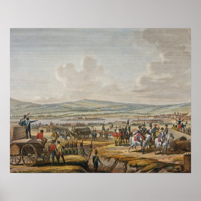 Pôster Napoleão visitando as obras de cerco em Danzig lid (Frente)