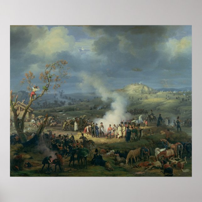 Pôster Napoleão Visitando um Bivouac (Frente)