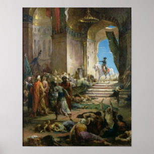 Pôster Napoleon Bonaparte na mesquita grande no Cairo