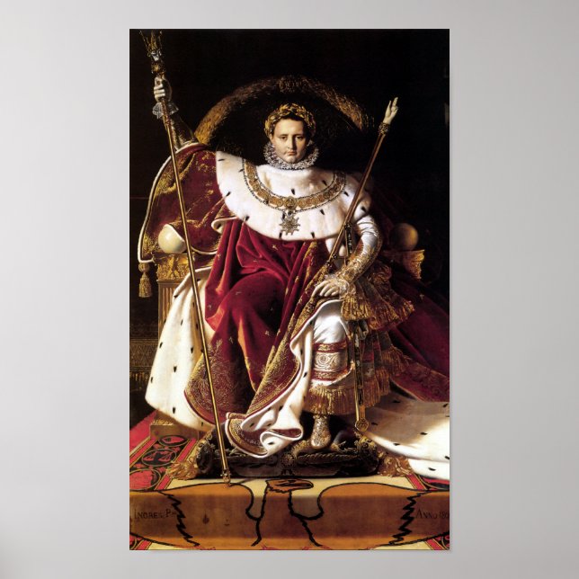 Poster Napoleon Bonaparte On His Imperial Throne (Frente)