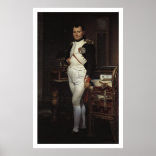 Pôster Napoleon em seu estudo por Jacques Louis David